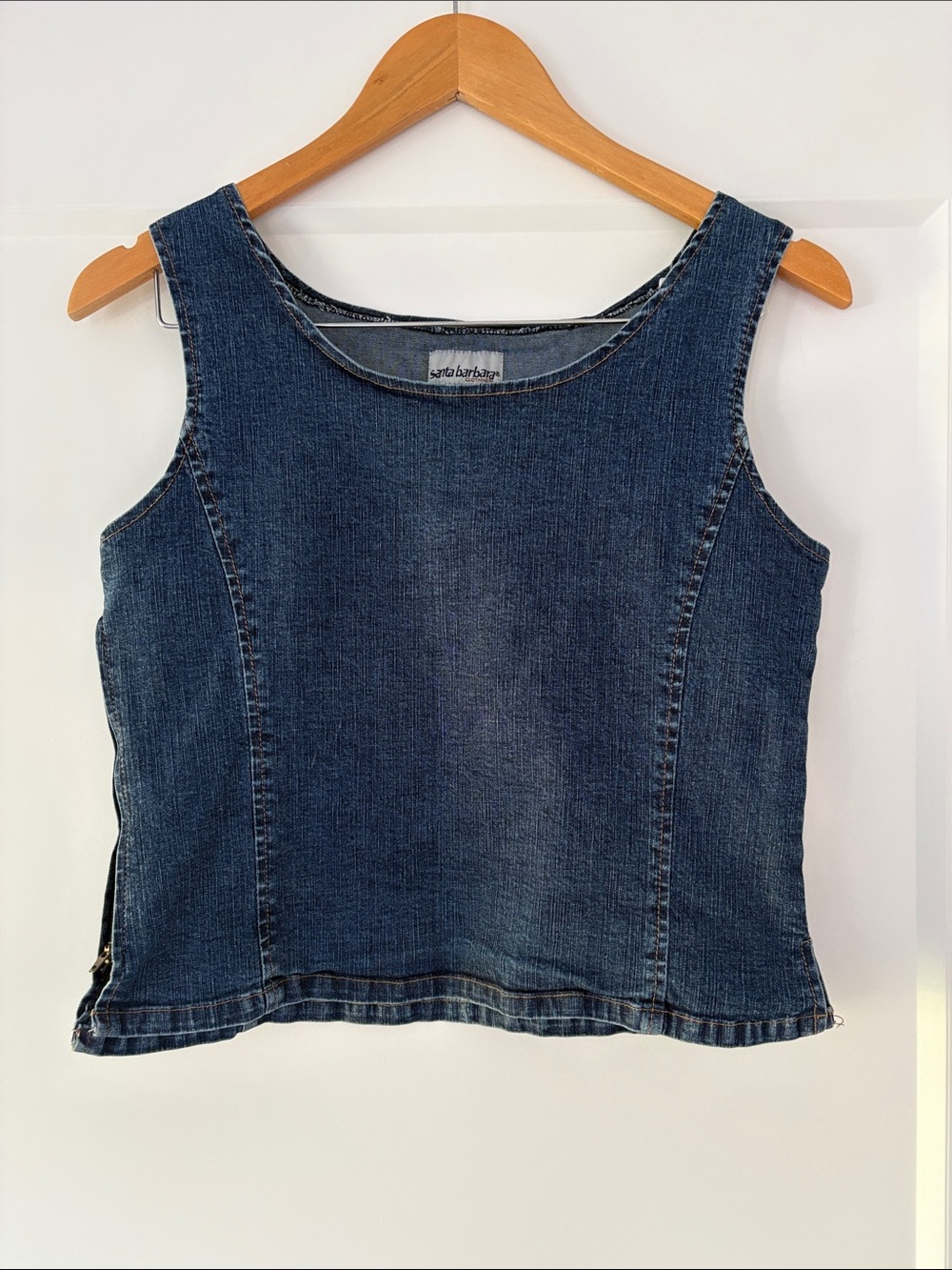 Vintage Santa Barbara Denim Sleeveless Top